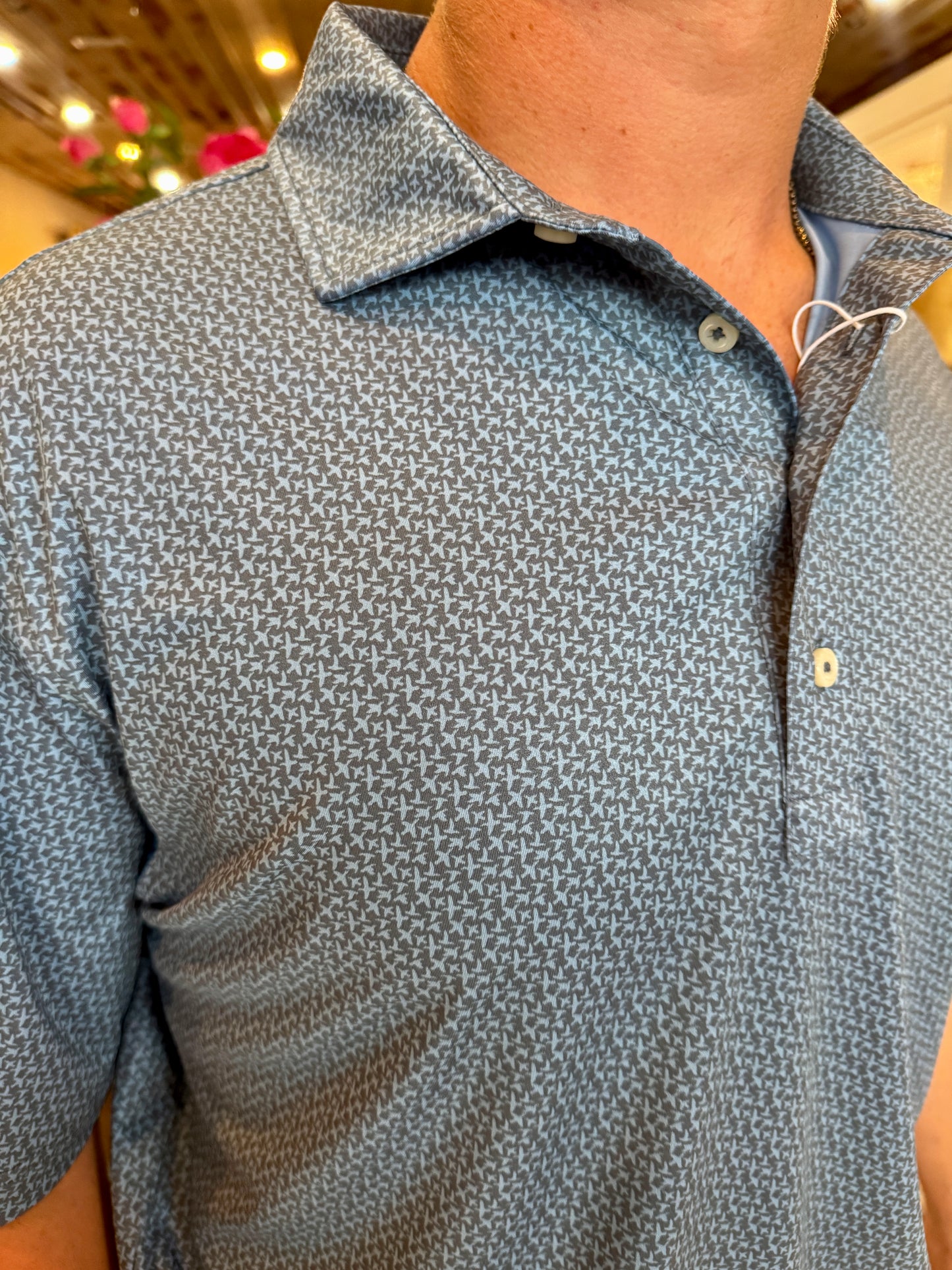 Flyaway Printed Performance Polo