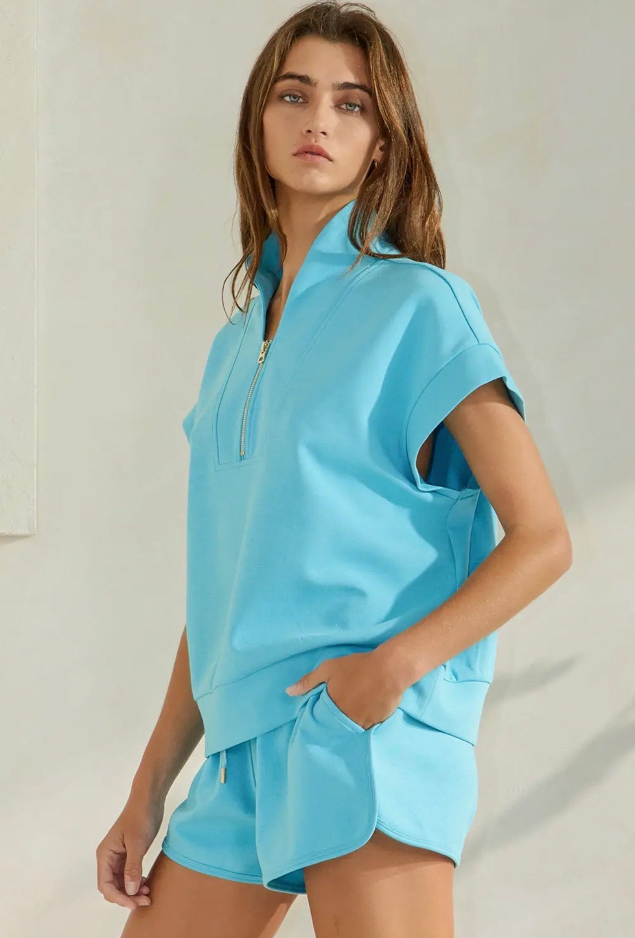1/2 Zip Scuba & Short Set