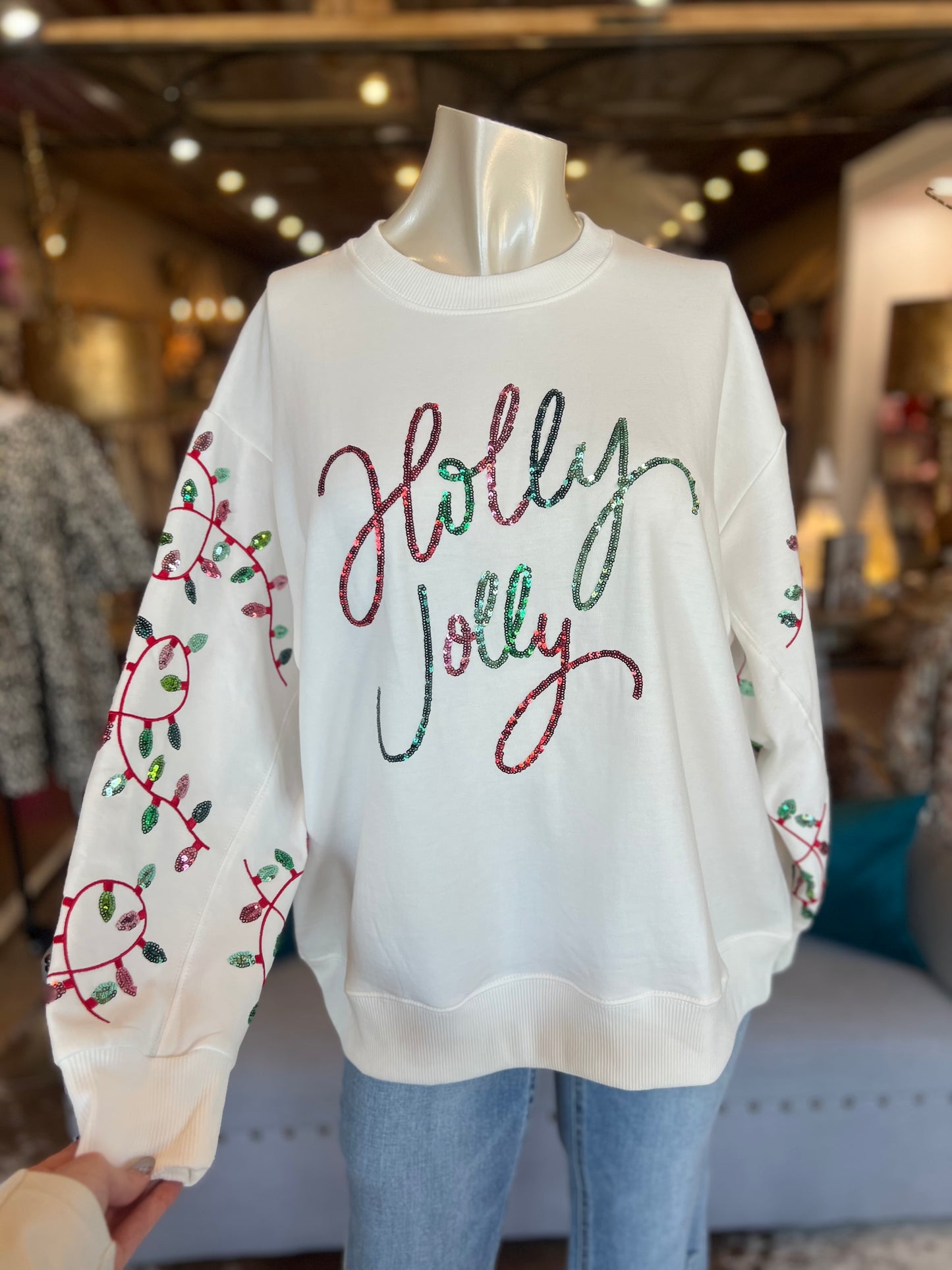 Holly Jolly Sequin Sweatshirt