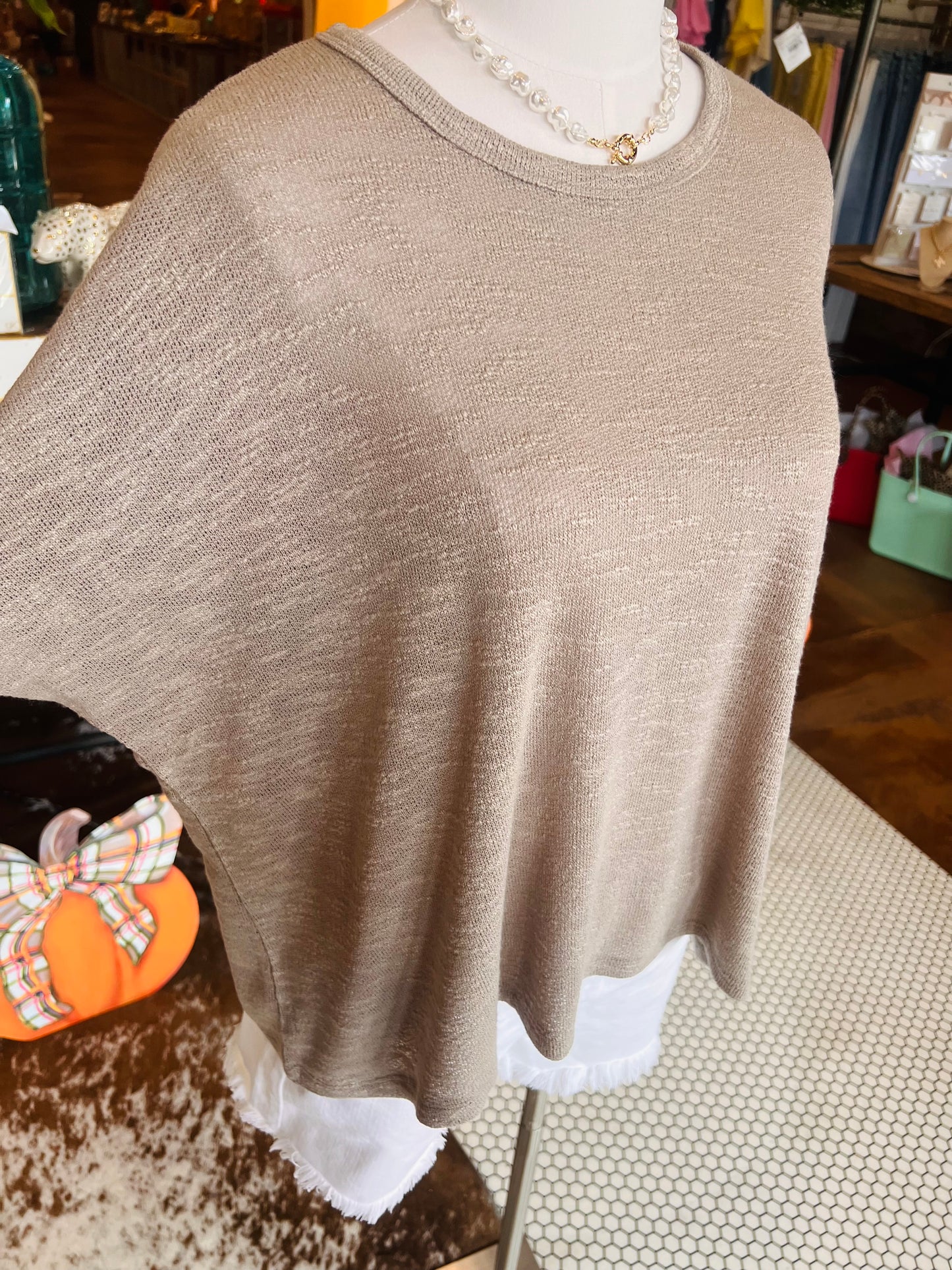 Oversized Slub Hacci Top