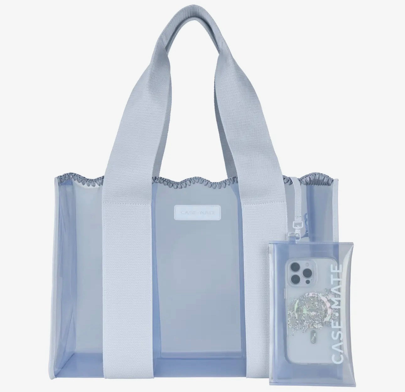 Carolina Blue Crochet Wave Jelly Tote