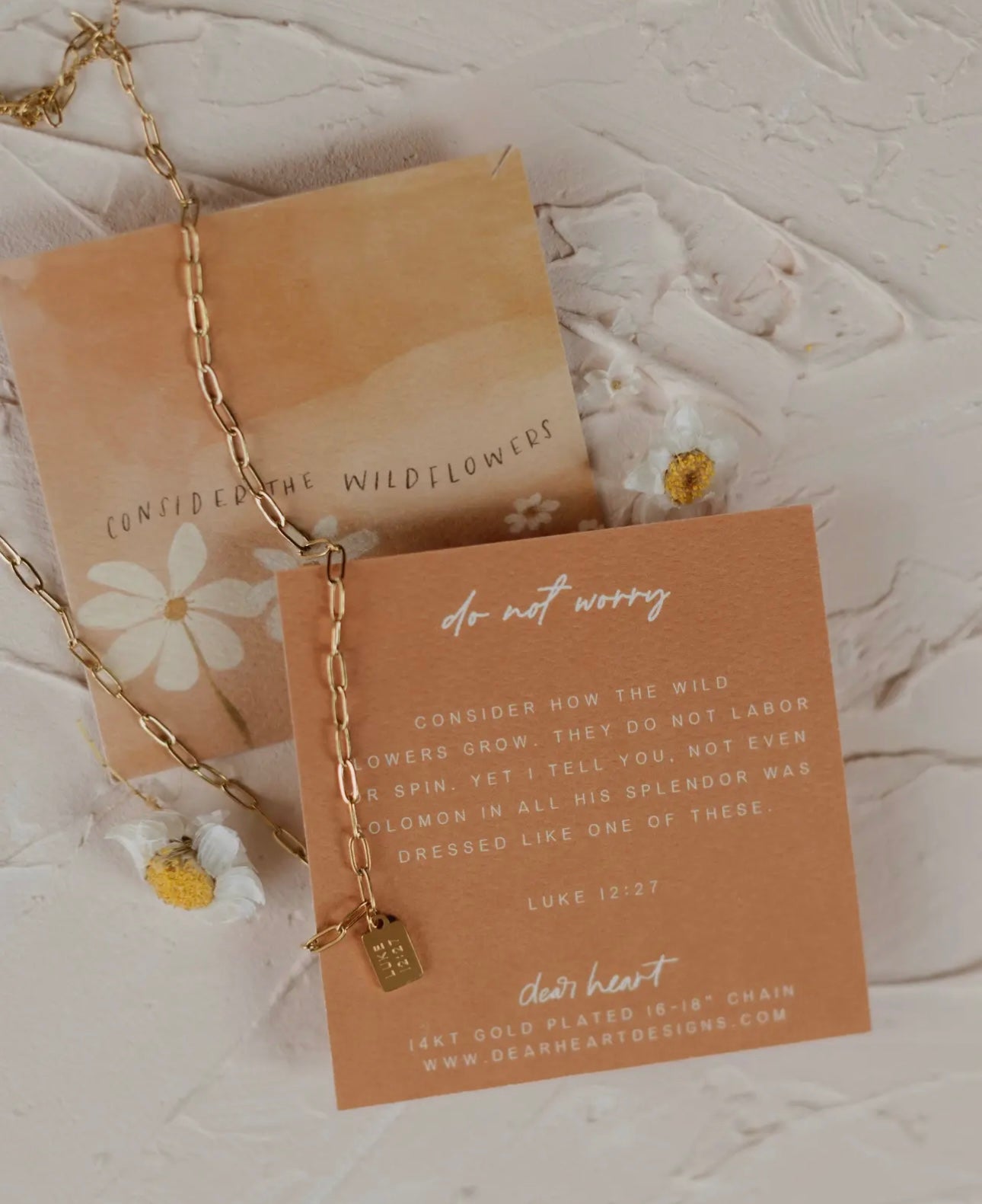 Do Not Worry Mini Tag Necklace