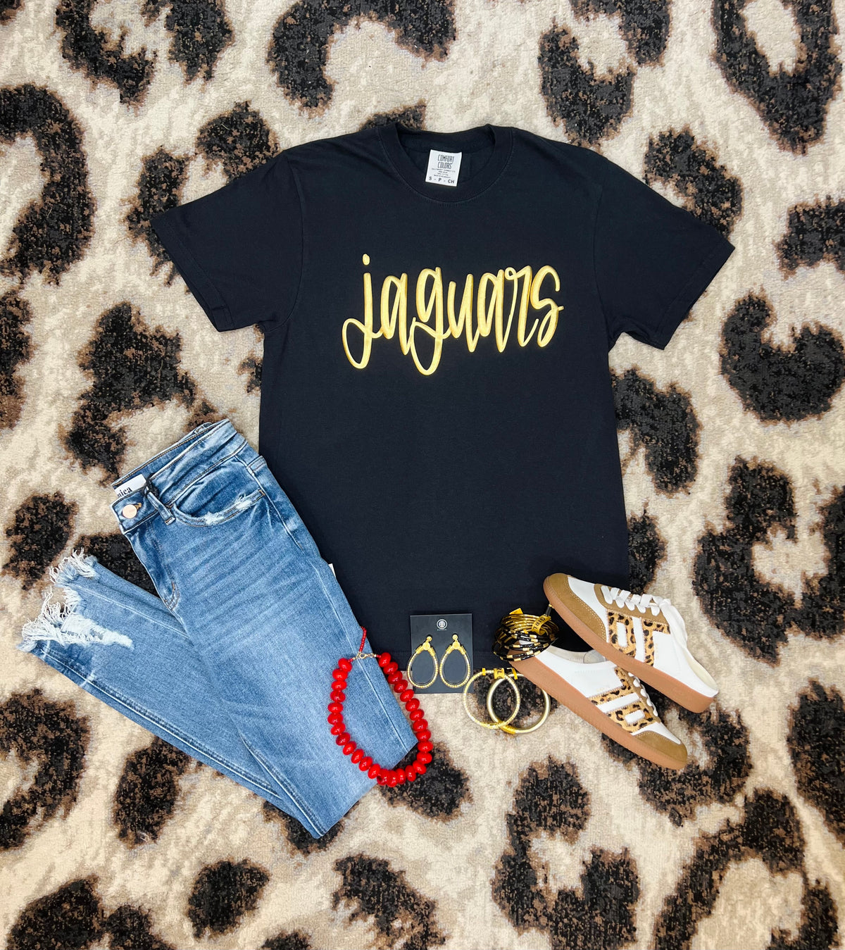 Metallic Gold Jaguars Tee