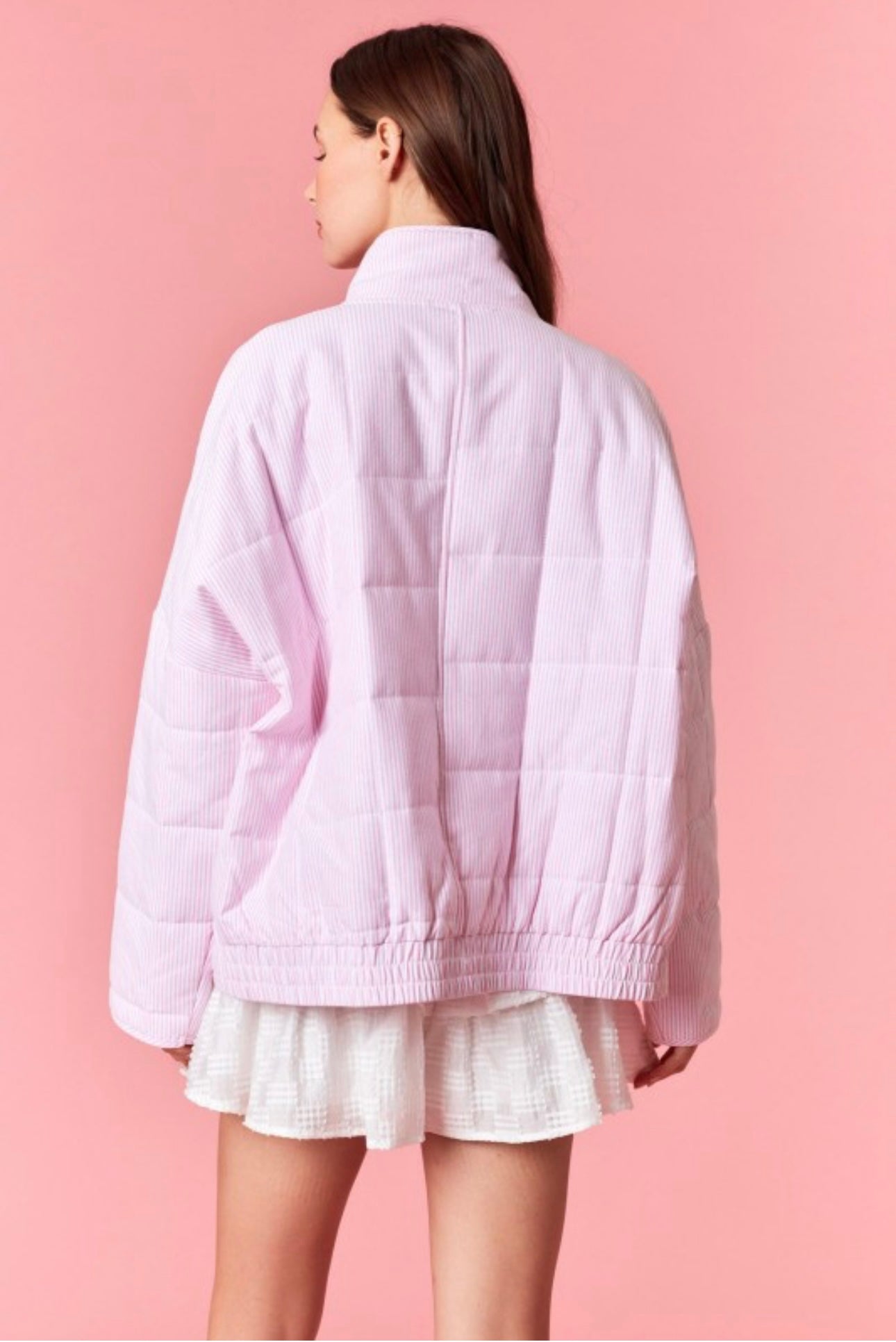 Candy-Striped Quilted Jacket