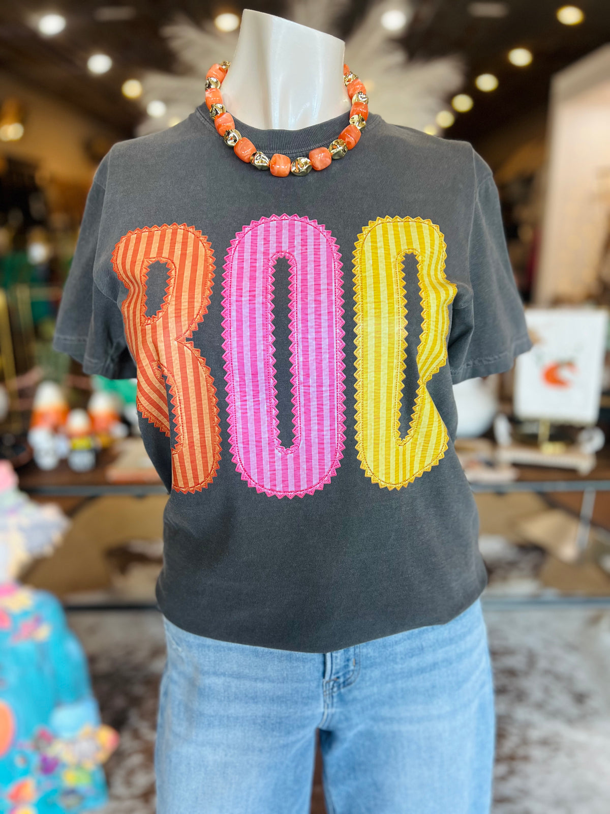 BOO Striped Tee
