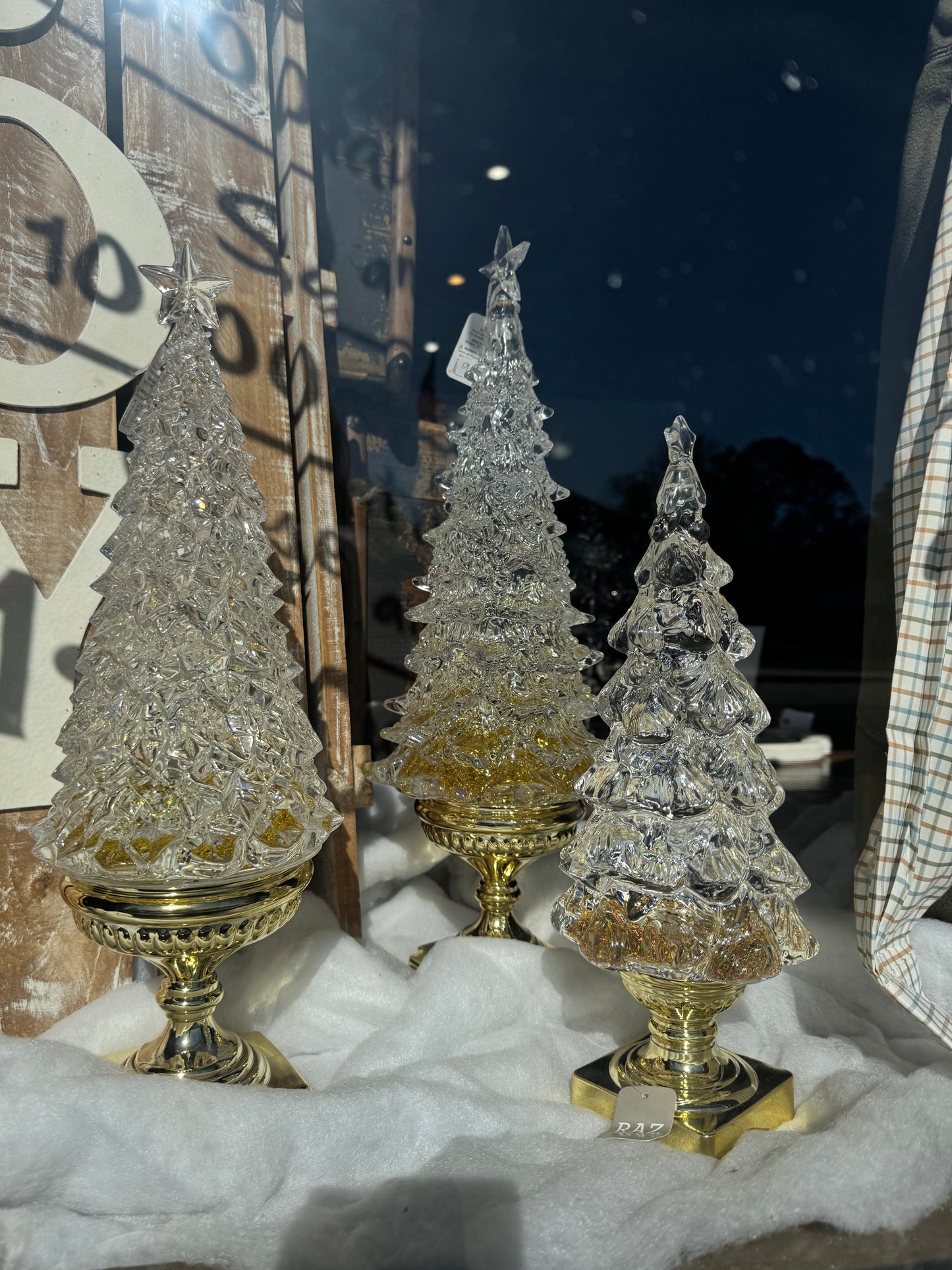 Swirling Gold Glitter Trees