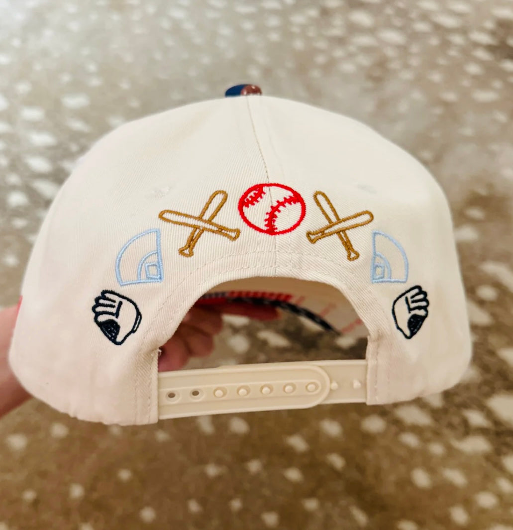 Baseball Laces Patchwork Hat