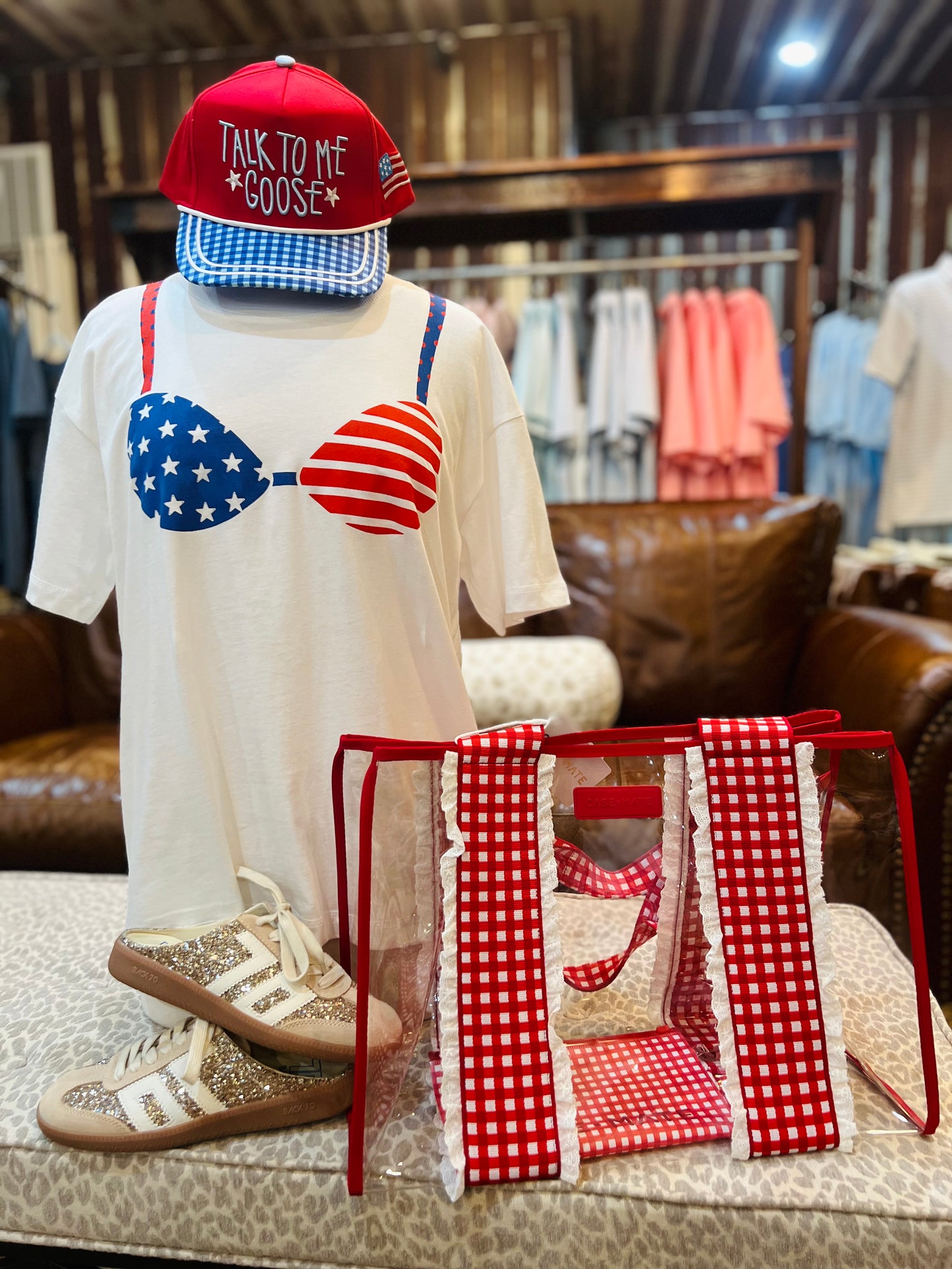 Americana Bikini Boxy Tee