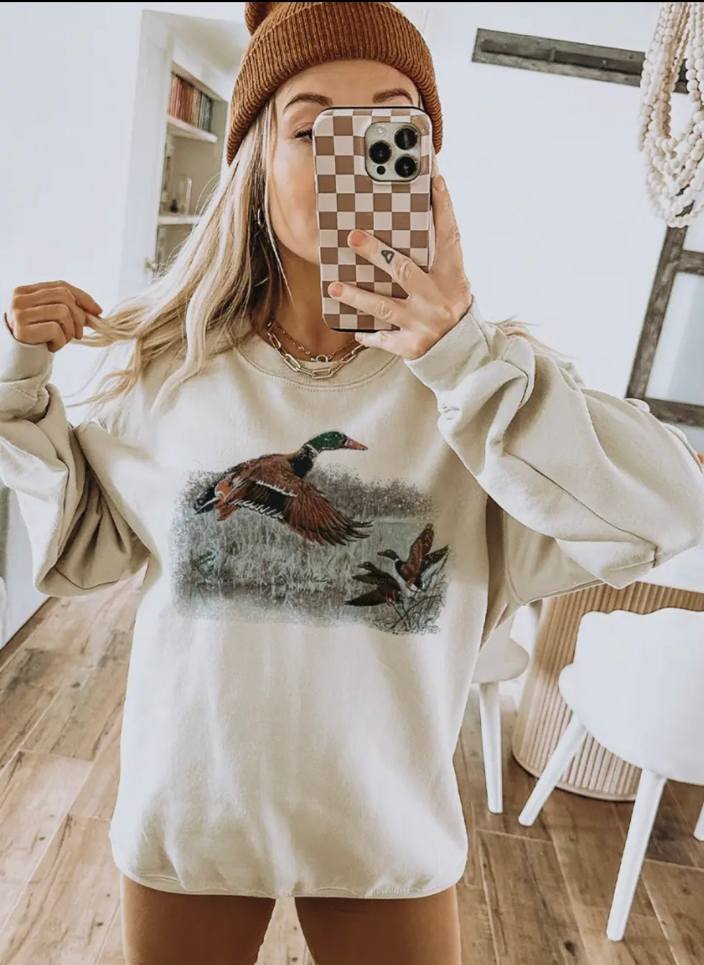 Retro Duck Scene Sweatshirt