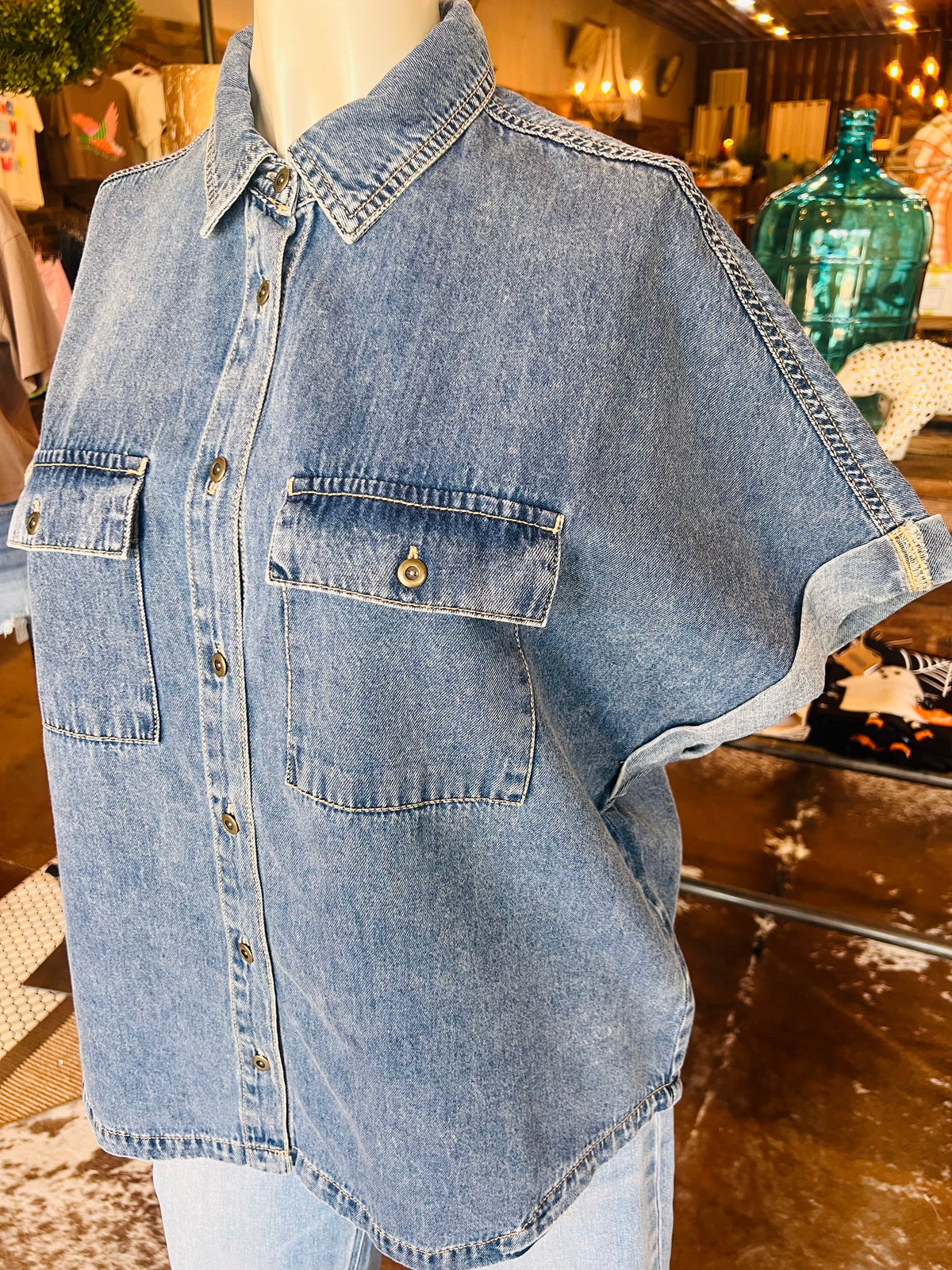 Oversized Denim Shirt
