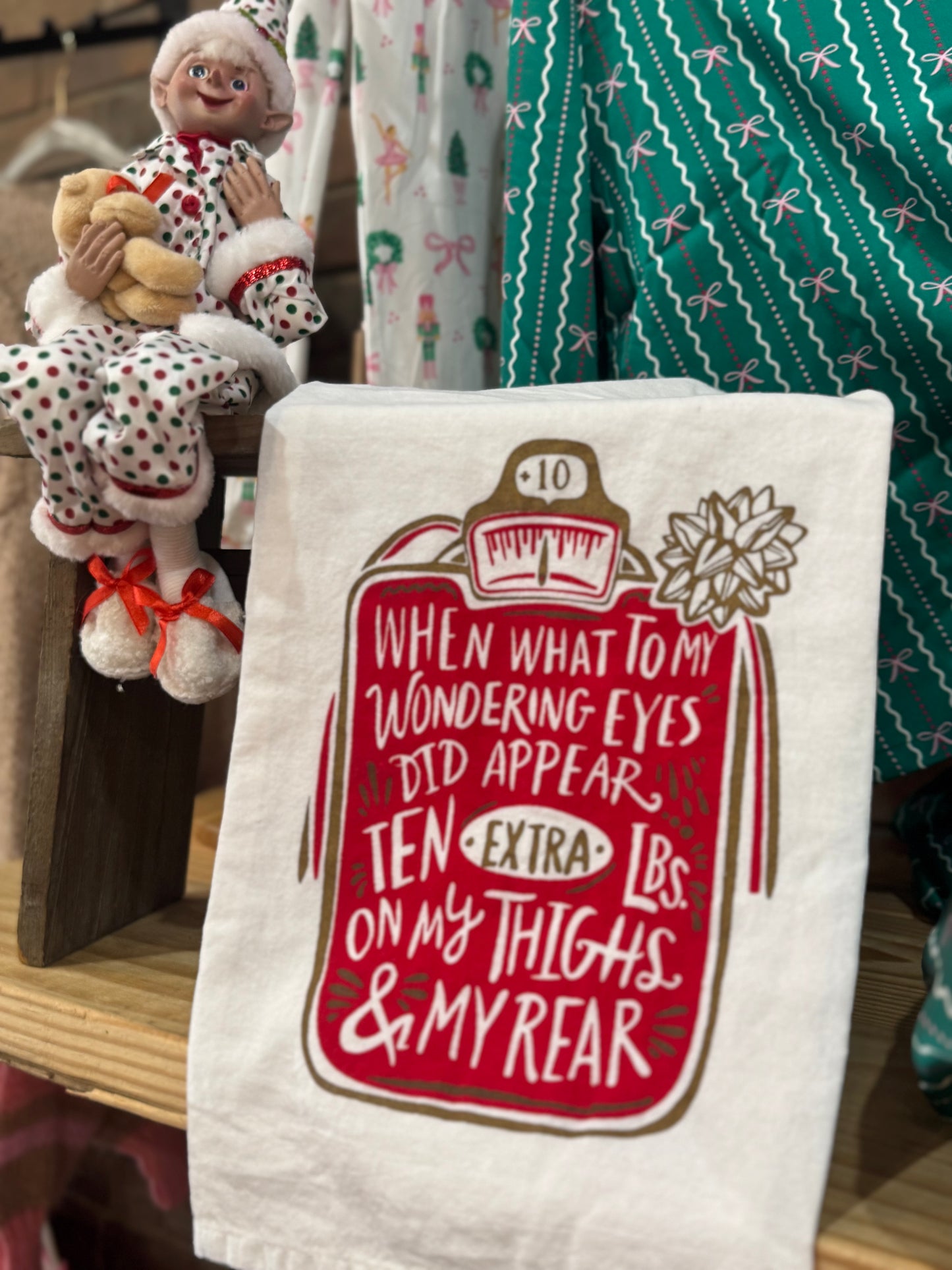 What to my wondering eyes tea towel