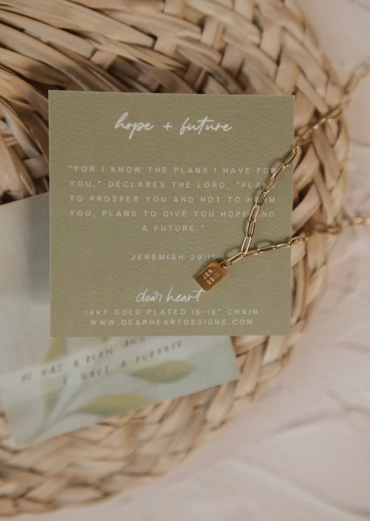 Hope + Future Mini Tag Necklace