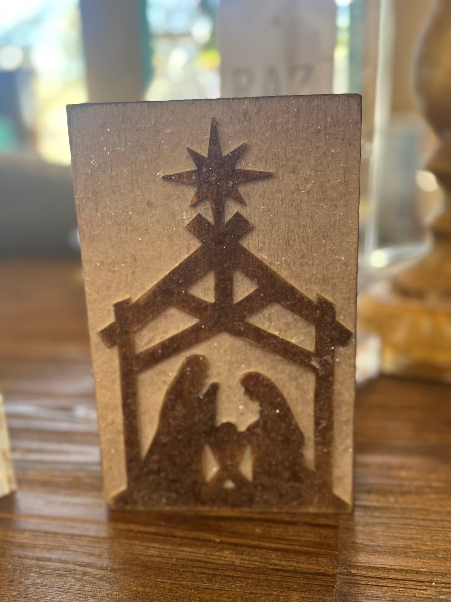 Glitter Nativity Block