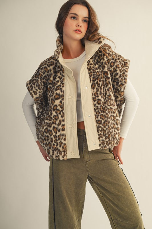 Vintage Leopard Side Strings Vest