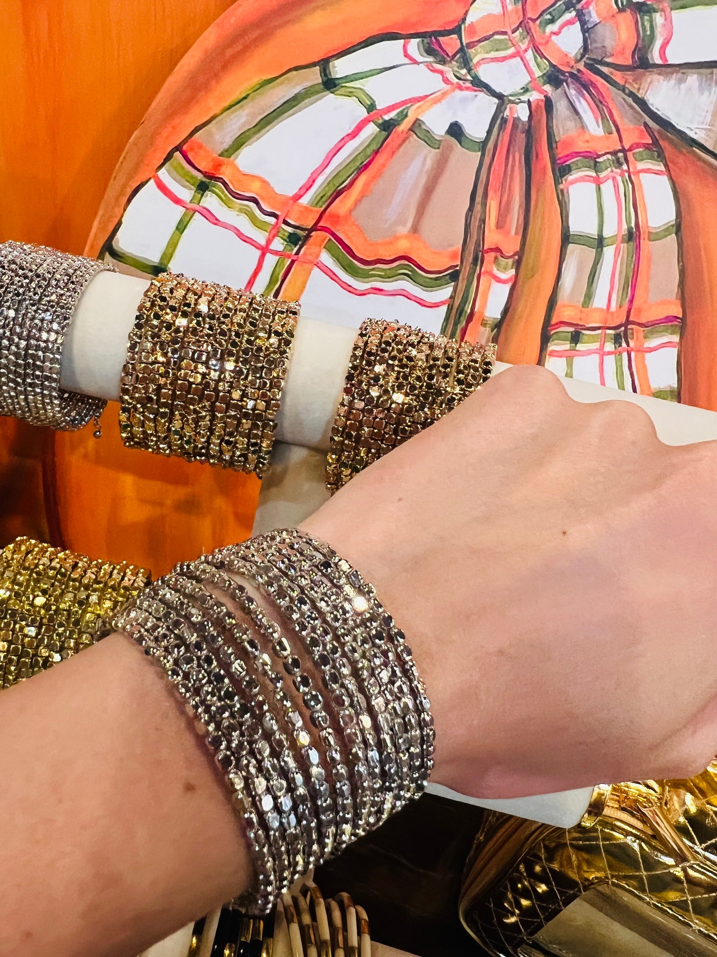 Silver Omega Wrist Wrap