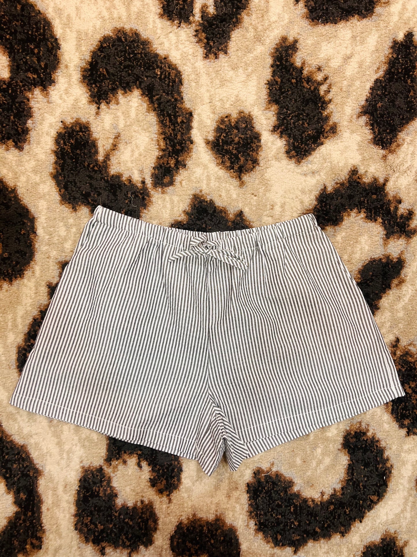 Striped Drawstring Waist Shorts