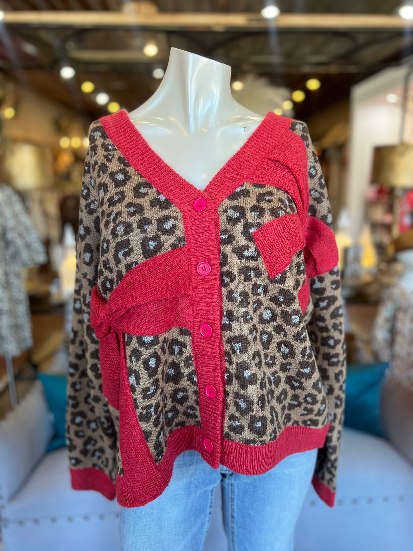 Cheetah & Bows Cardi
