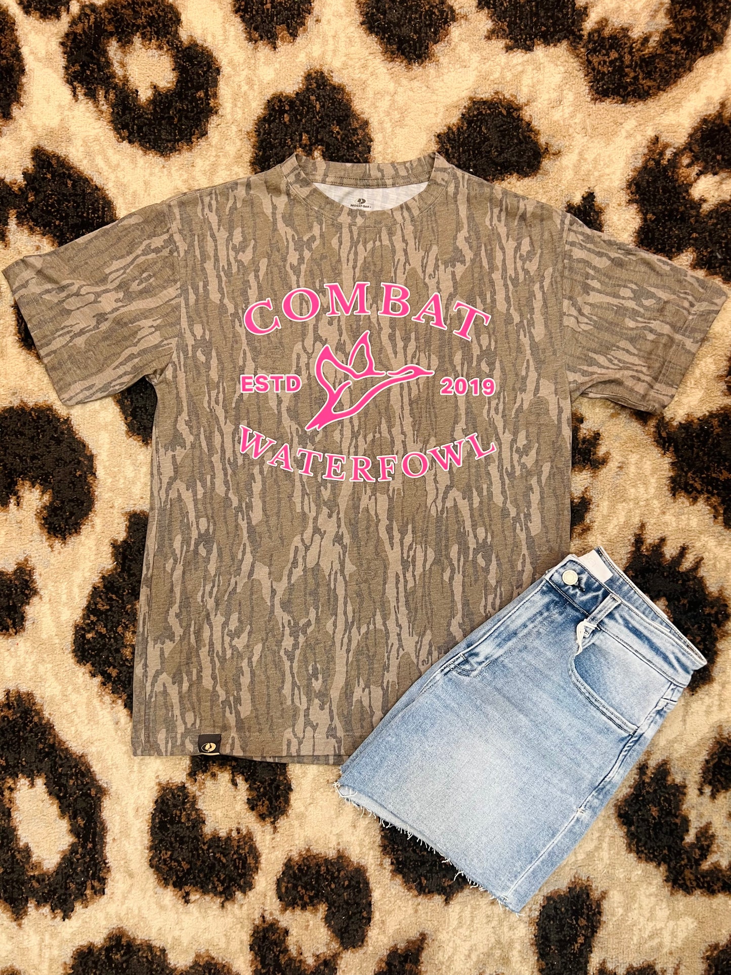 Bottomland Washed Out Pink Logo Tee