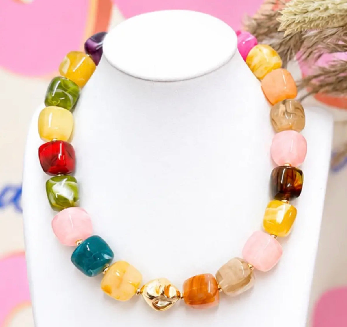 Color Me Happy Beaded Necklace