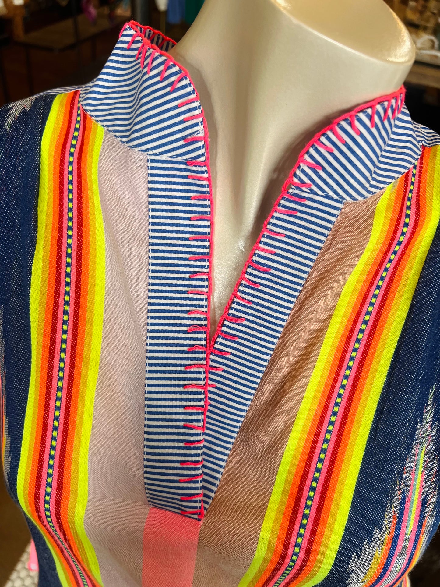 Ikat Stripe Popover