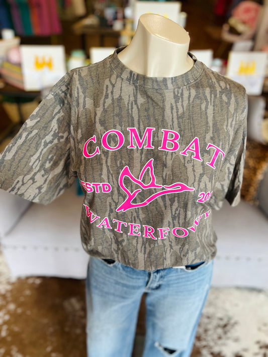 Bottomland Washed Out Pink Logo Tee