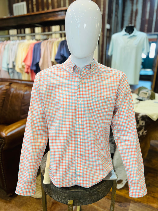 Gingham Long Sleeve Sport Shirt