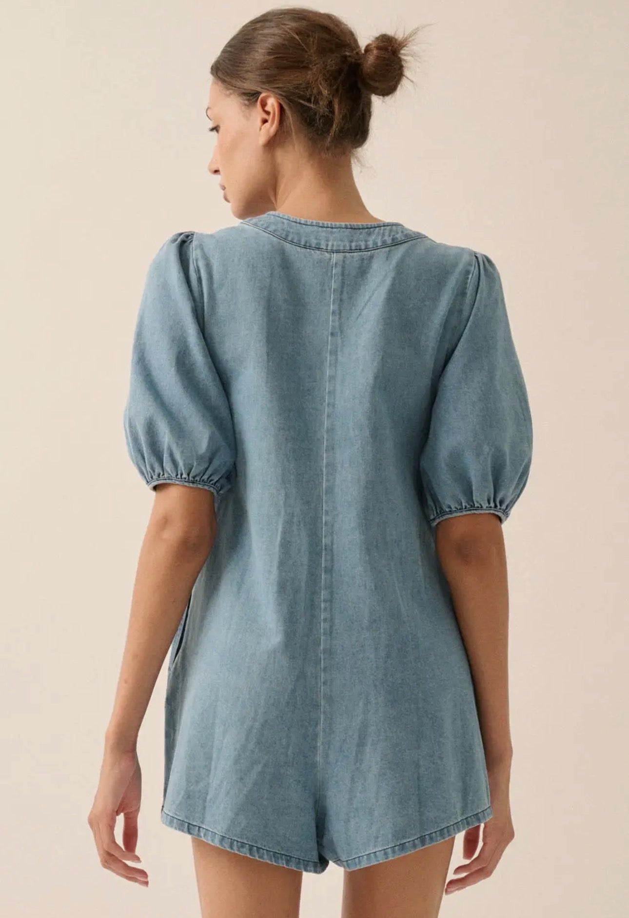 Tie Front Pleated Romper