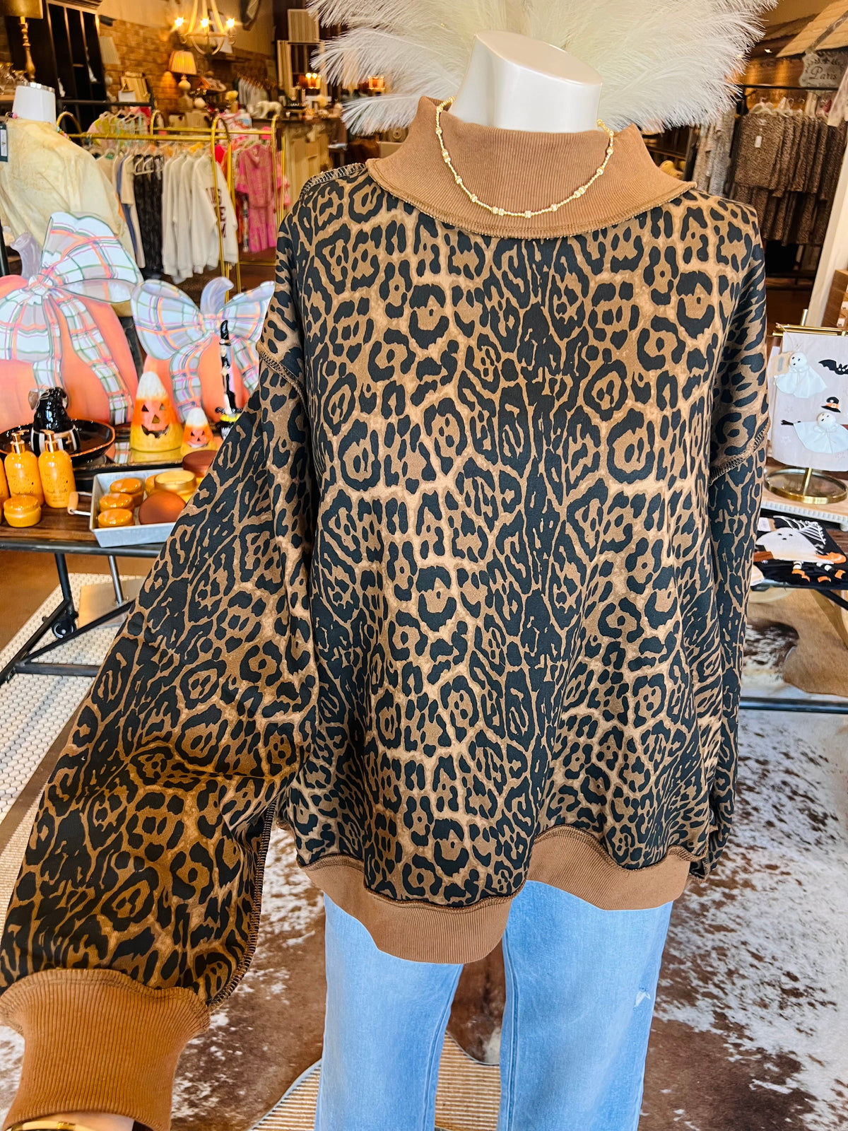 Cheetah Mockneck