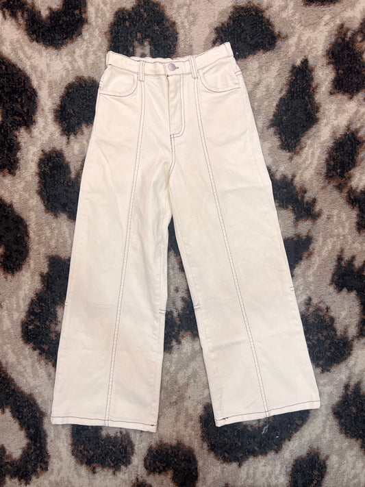 Ivory Wide Leg Tween Pants