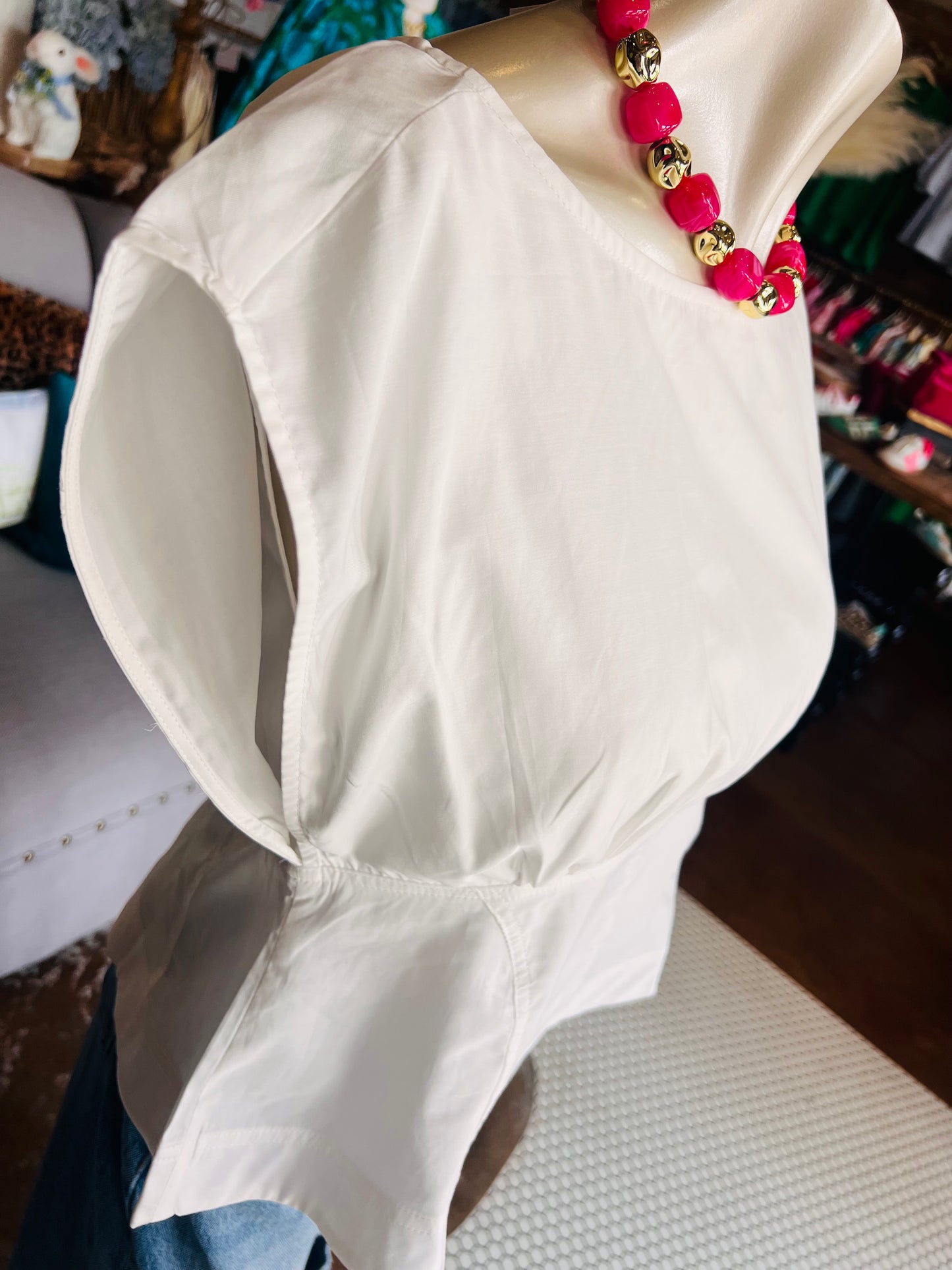 Boat Neck Peplum Top