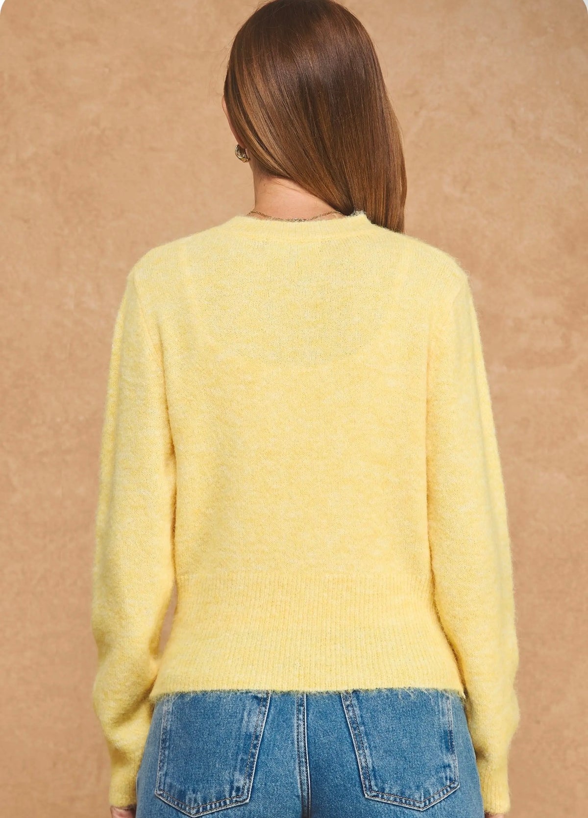 Butter Cardi w/Multicolored Buttons