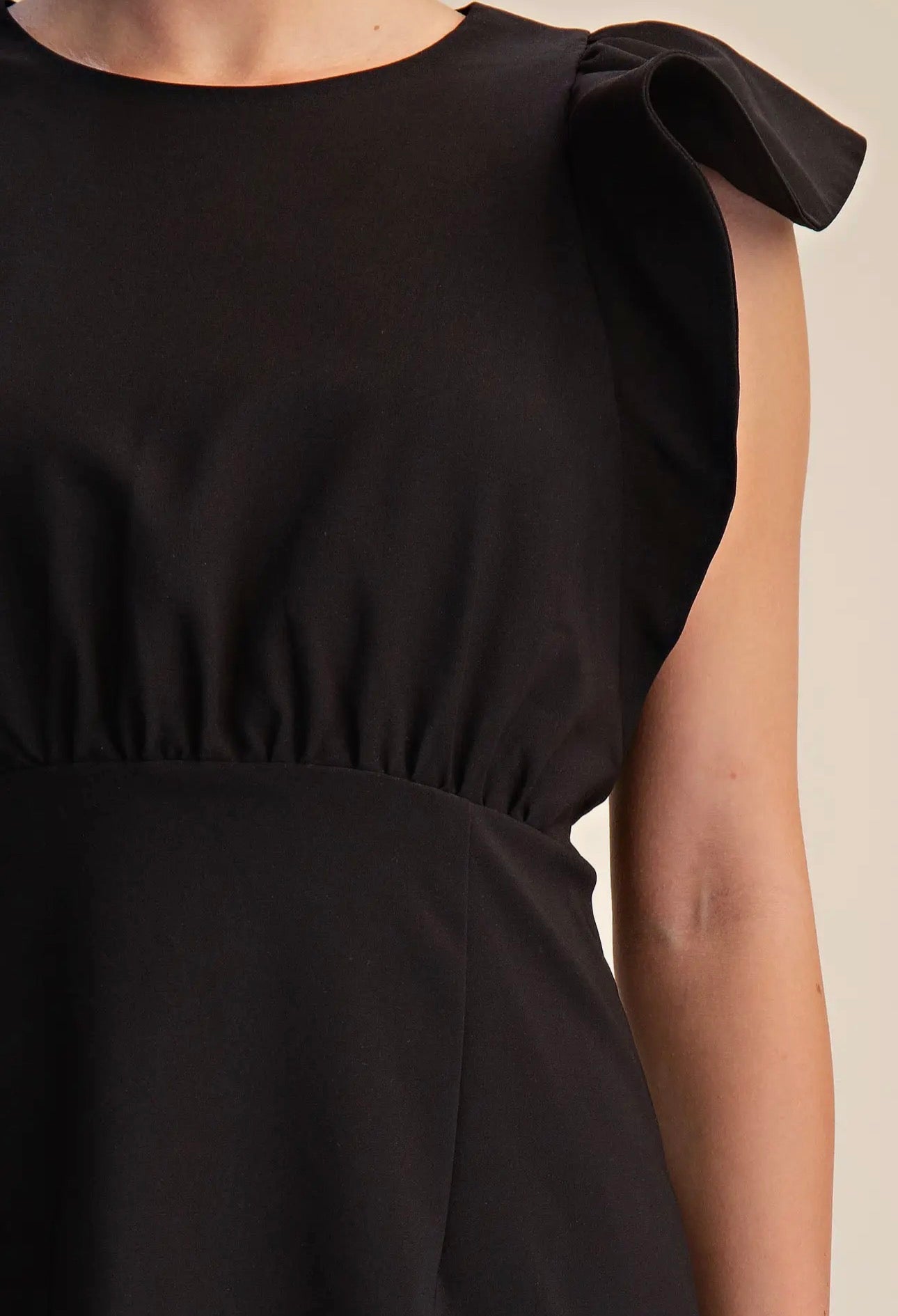 Ruffle Sleeve Mini Dress