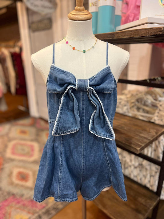Tween Denim Romper