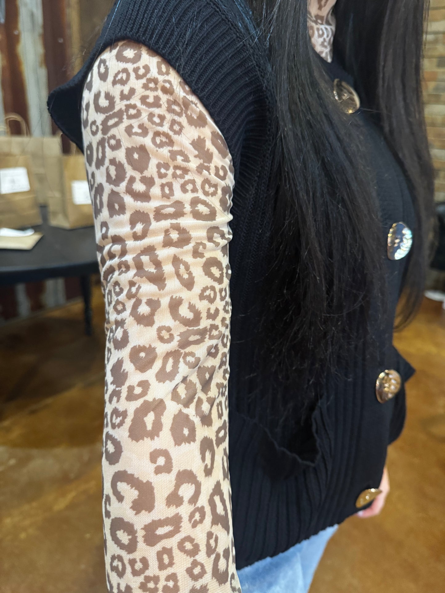 Cheetah Layering Top