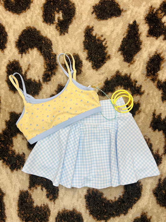 Lemon Ditsy Floral Sports Bra