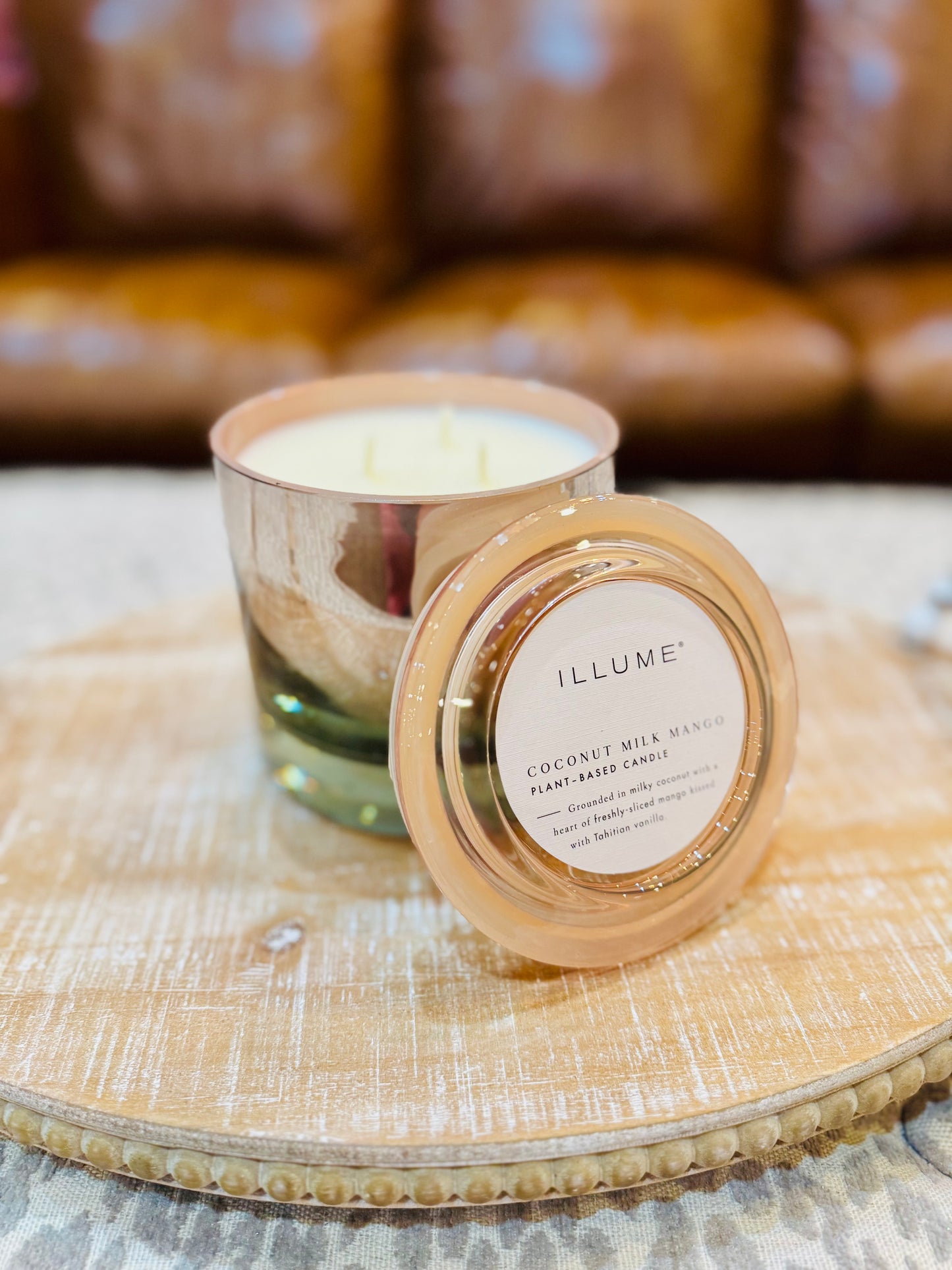 CocoMilkMango Statement Glass Candle