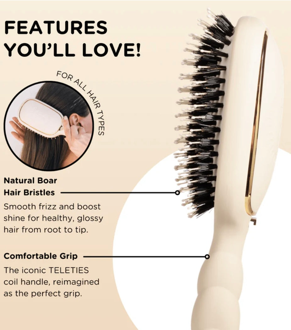 Teleties Boar Bristle Brush