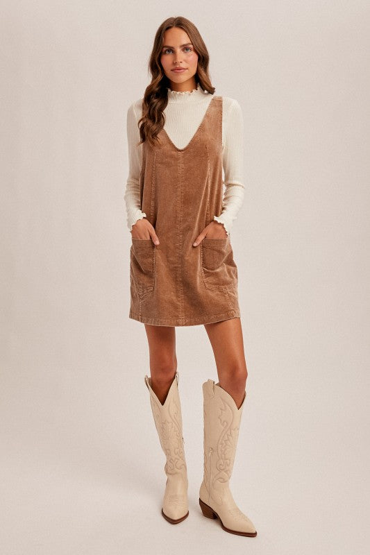 Corduroy Overall Dress