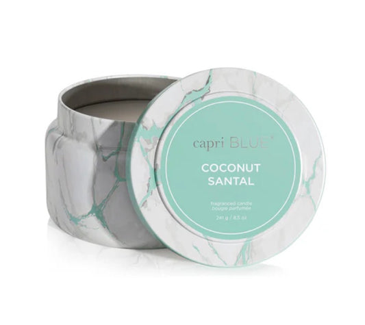 Coconut Santal Marble Travel Tin