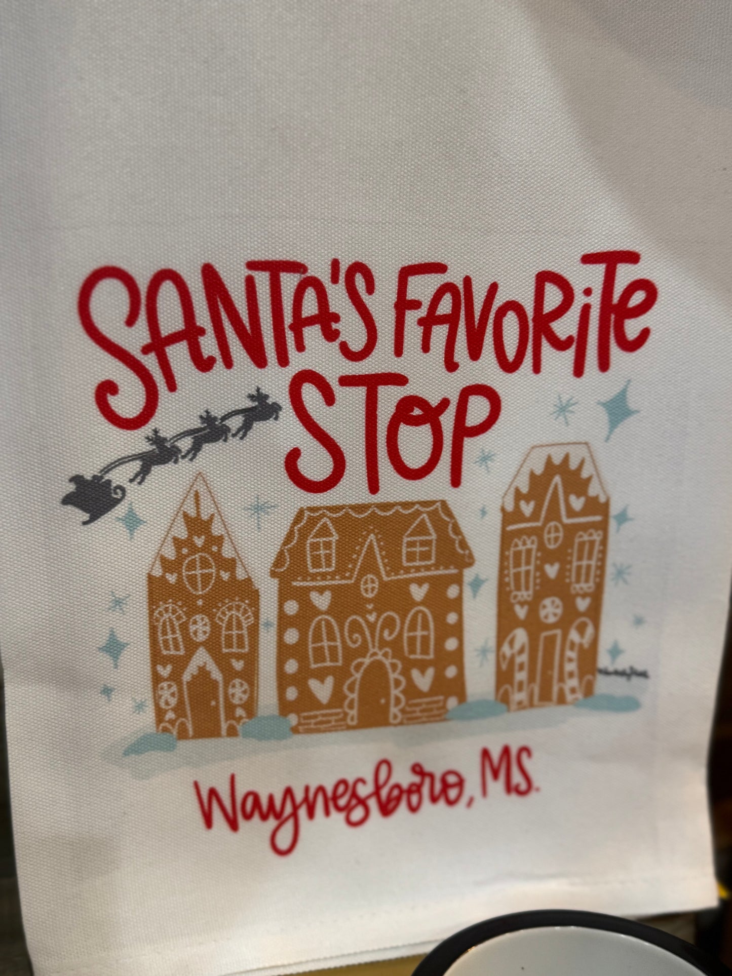 Santa's Favorite Tea Towel