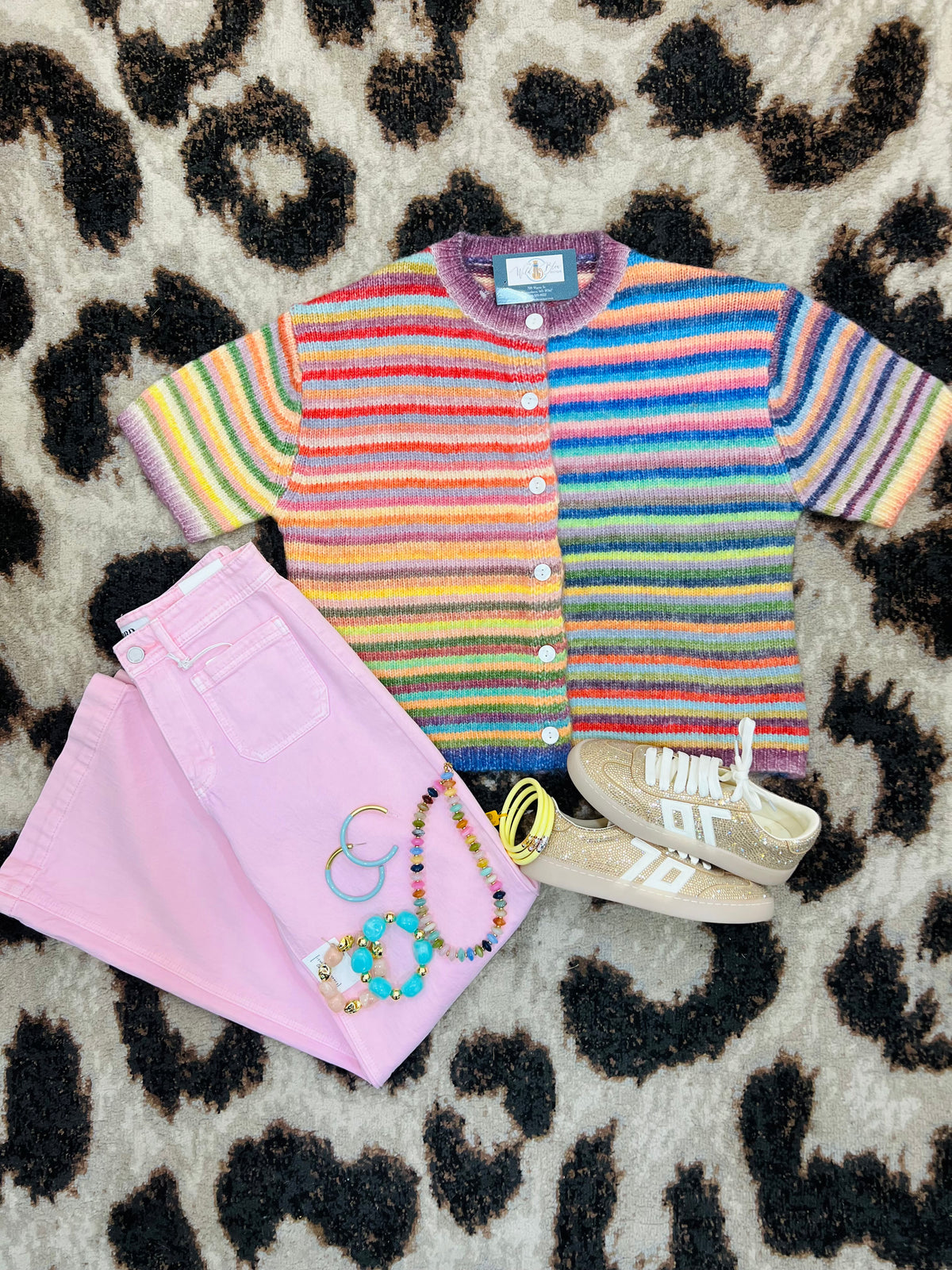 Rainbow Striped Cardi