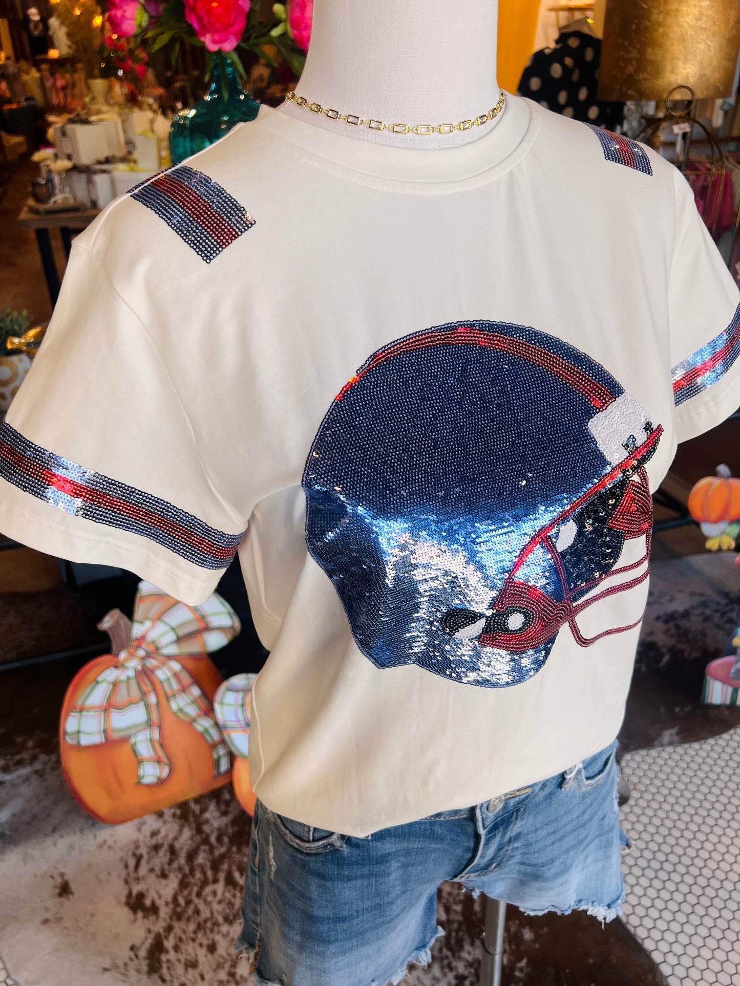Sequin Helmet Tee