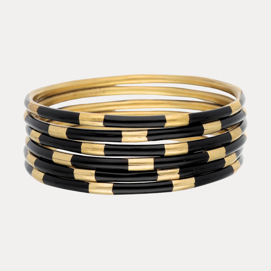 Black Veda Bangles - Set of 6