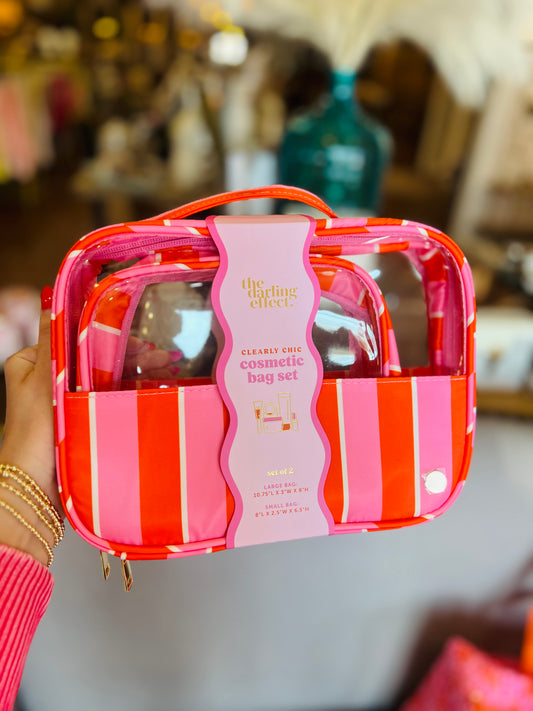 Clearly Chic Cosmetic Bag Set