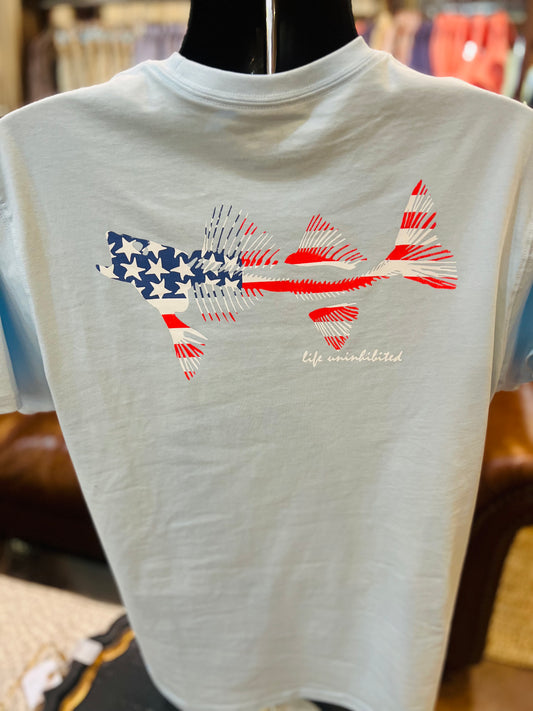 Sky Blue Flag Tee