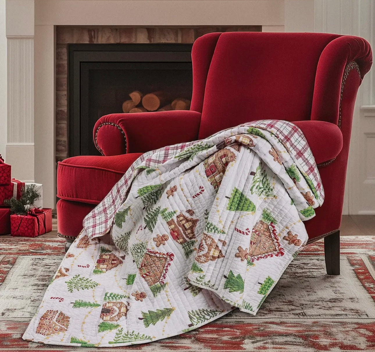 Merry & Bright Quilted Throw