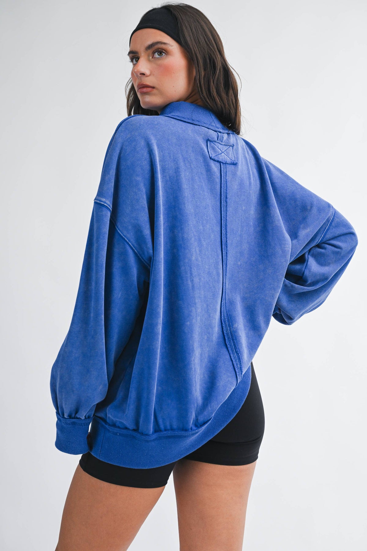 Oversized Mock Neck Sweatshirt
