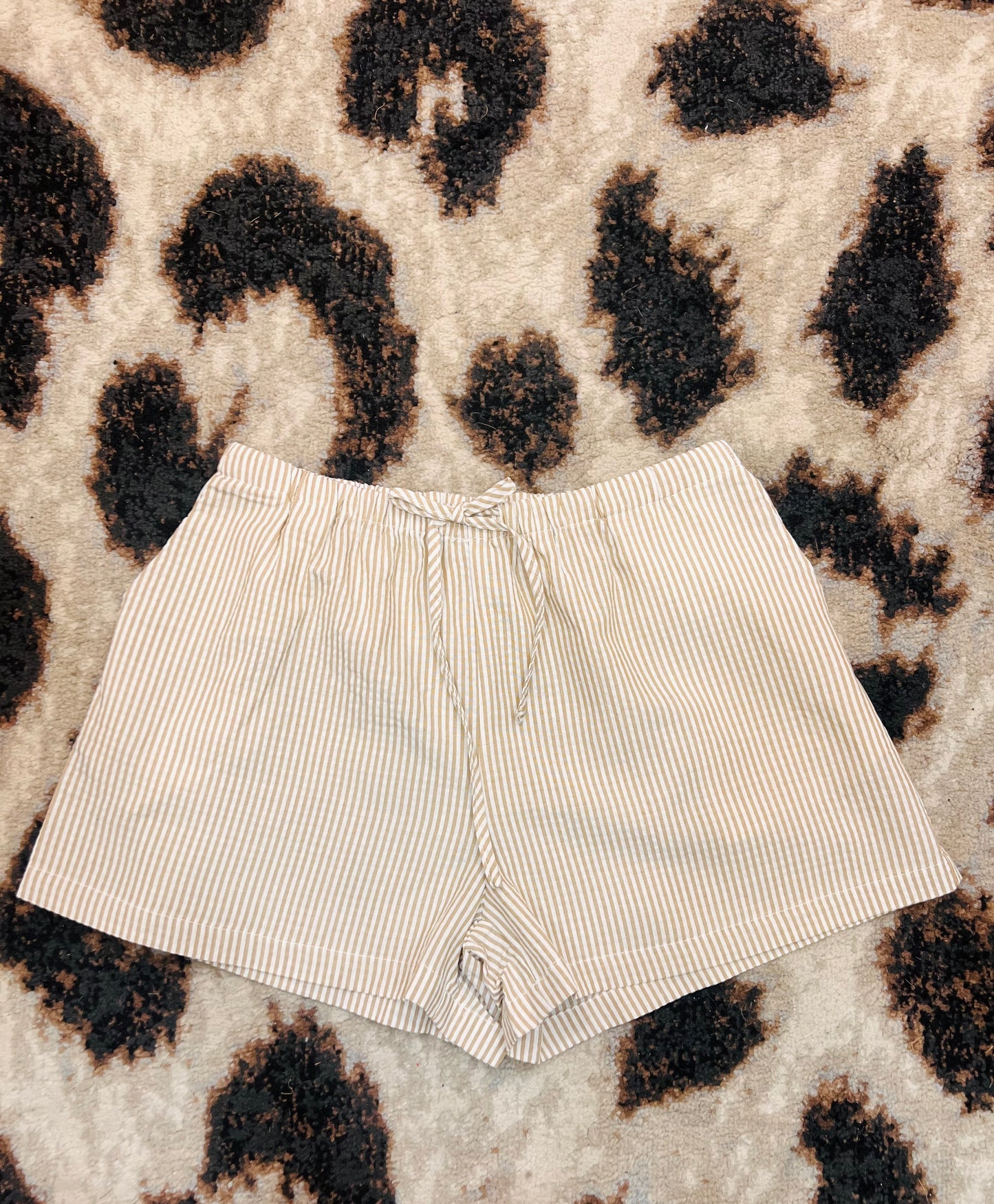 Striped Drawstring Waist Shorts
