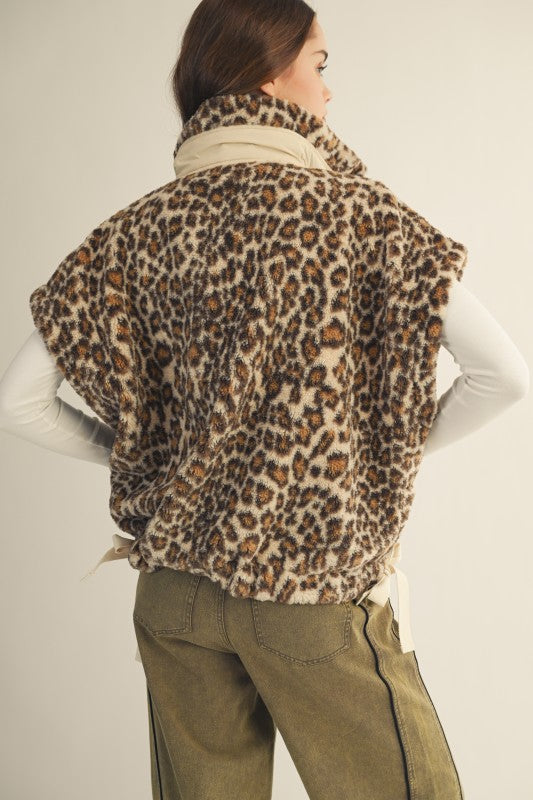 Vintage Leopard Side Strings Vest