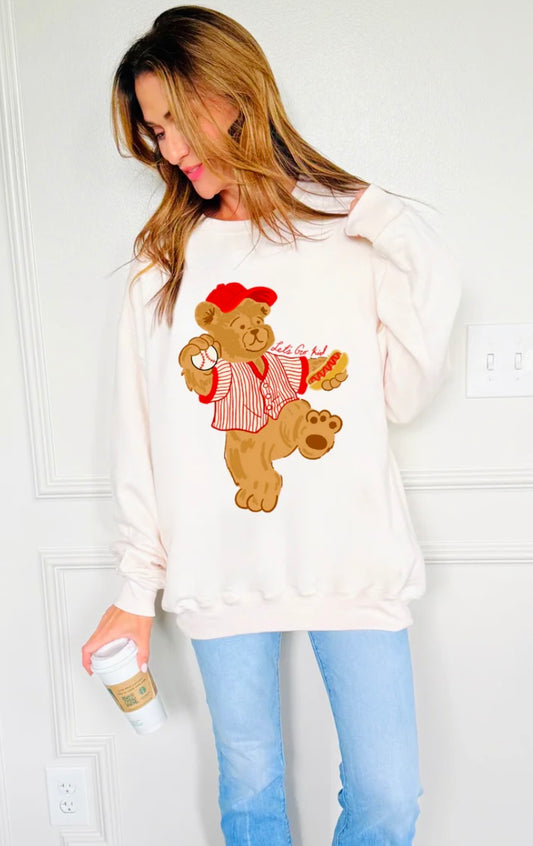Baseball Teddy Sweatshirt